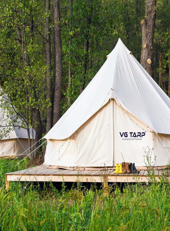VG TARP غطاء قماش مشمع شديد التحمل ومقاوم للماء بنسبة 100% من VG TARP | قوي للغاية، مزود بحلقات تثبيت، مقاوم للأشعة فوق البنفسجية | غطاء متعدد الأغراض للحماية من المطر والأسقف والمظلات، معالج ضد الأشعة فوق البنفسجية، 500 جرام/متر مربع | 9 × 12 - Image 3